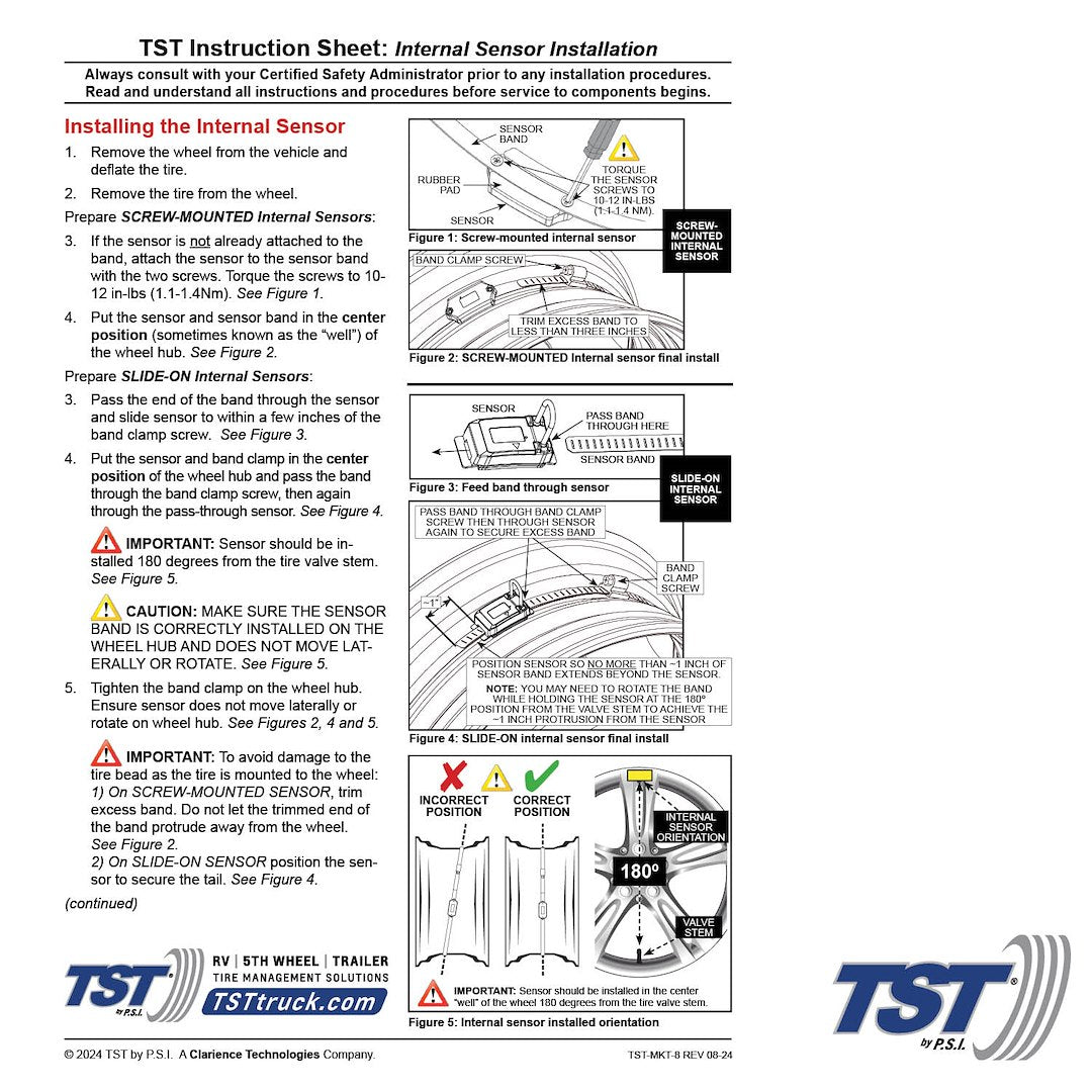 Truck System Technology (Tst) Tst-507-Int-S1 Tire Pressure Monitoring System - Tpms Sensor||tst-507-Int-S1-2025 Web Images-3.Jpg||87||tsttst507ints||1651826