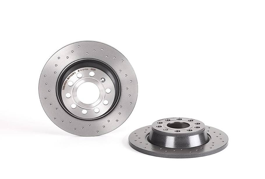 Product of Brembo 08A2021XC02 Xtra Solid Cross Drilled 1 Piece Brake Rotor 