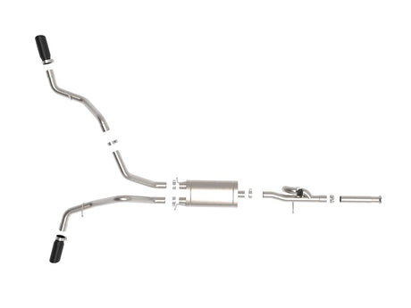 Product of Advanced FLOW Engineering 49-34131-B Gemini XV Cat-Back System Single Exhaust System Kit 