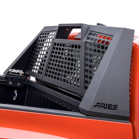 Product of Aries 1110117 Bolt-On Black Carbide Powder Coated Octagonal Grid Mesh Headache Rack 