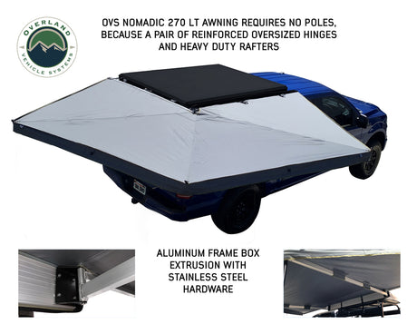 Product of Overland Vehicle Systems 18379909 SUV/Pickup Overlanding Manual Awning, Gray Solid