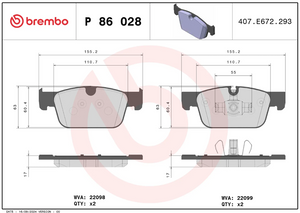Brembo P86028 Brake Pad||p86028_3.Png||88||brmp86028||1684827