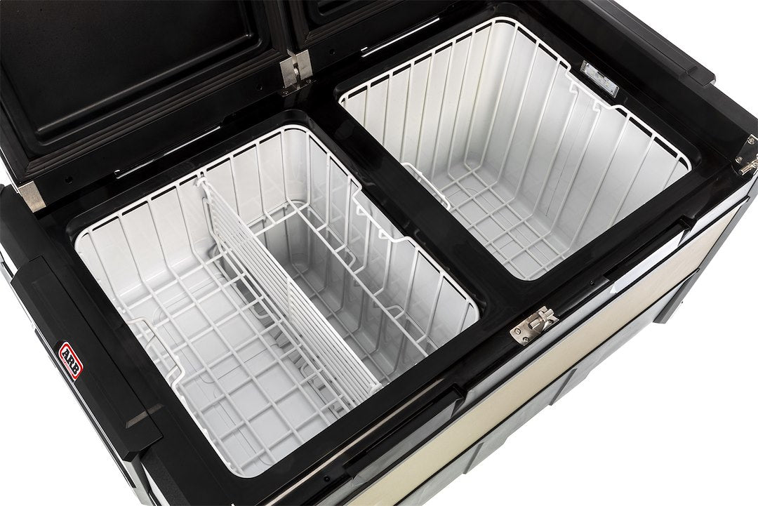 Product of ARB 3.3 Cubic Feet Dual Compartment 2 Door Refrigerator , Black/ Tan 