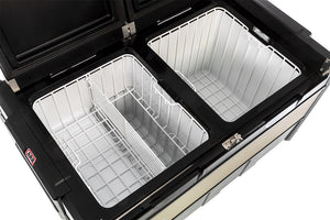 Product of ARB 3.3 Cubic Feet Dual Compartment 2 Door Refrigerator , Black/ Tan 