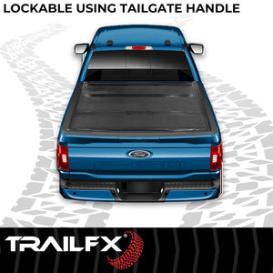 Product of TrailFX TFX Premium Flush Tri-Fold Hard Folding TFX3702 Tonneau Cover 