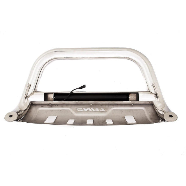 Product of Lund International 47021300 Bull Bar Polished 3-1/2 Inch Yes with skid plate 