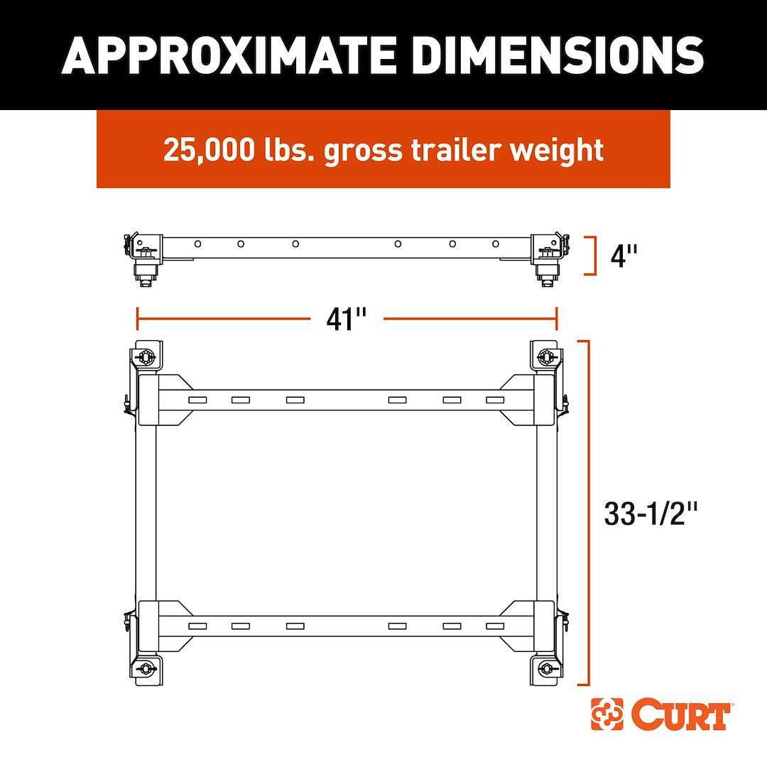 Curt 16042 Fifth Wheel Trailer Hitch Rail Adapter||16042_3008x1990_Ca.Jpg||87||c9316042||1680038