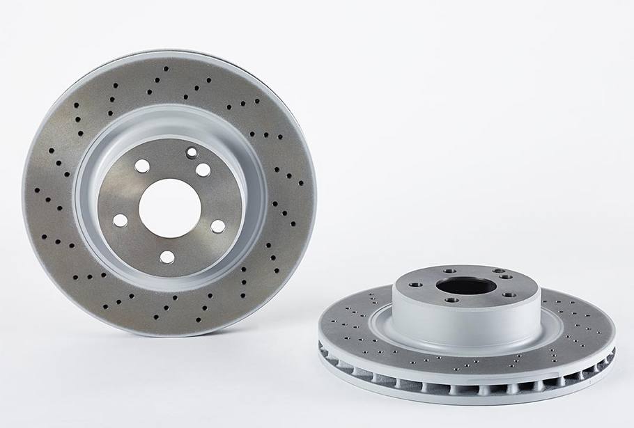 Product of Brembo 09A35311C02 Vented Cross Drilled 1 Piece Brake Rotor 