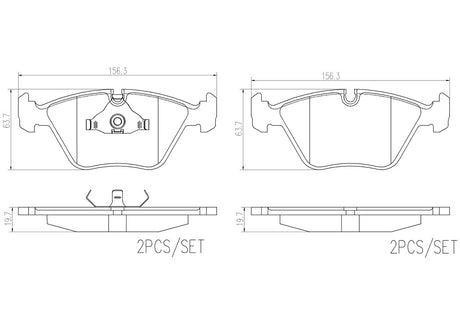 Product of Brembo P06012N Brake Pad - Set Of 4 