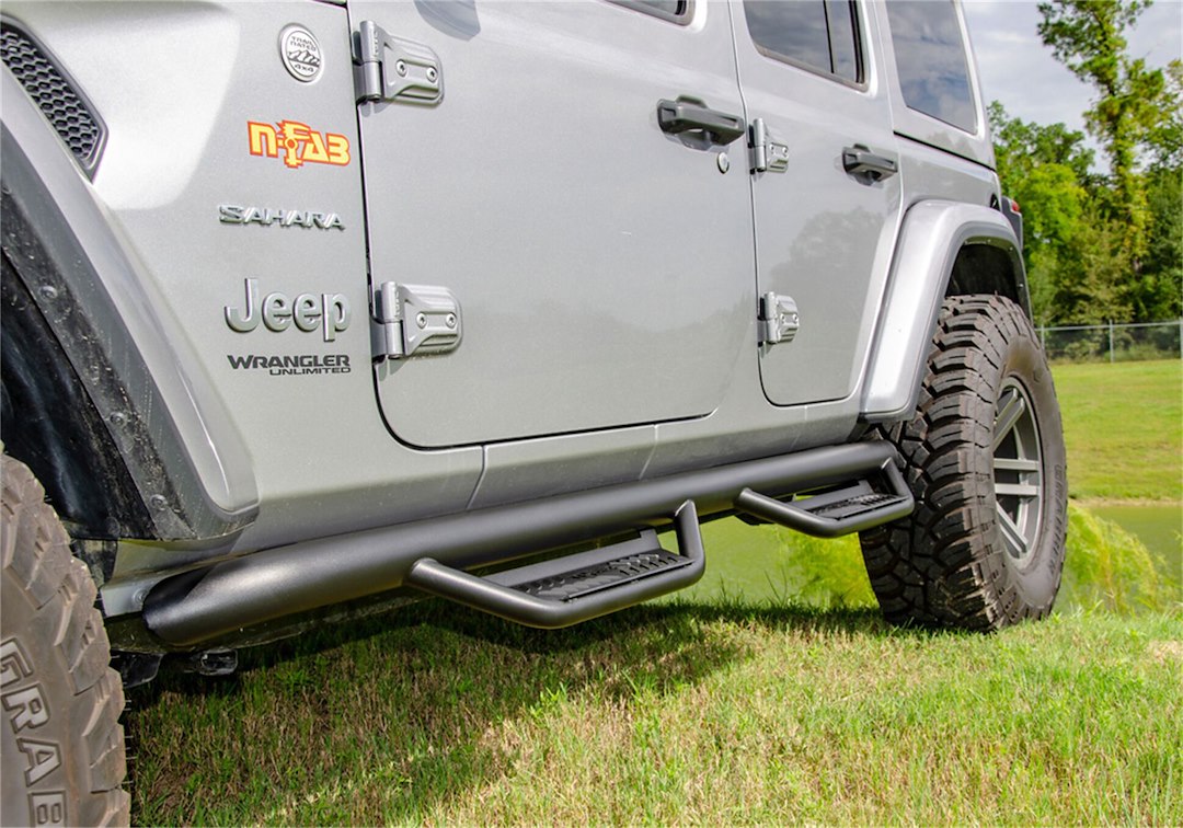 Product of N-Fab HPJ1980T-TX Podium Nerf Bar With Drop Down Steps 