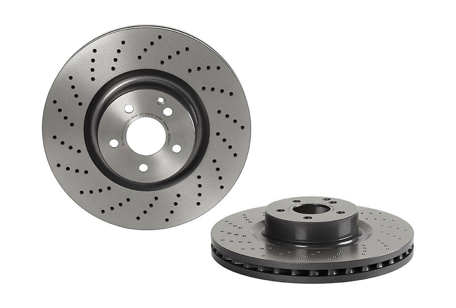 Product of Brembo 09C94311C02 Vented Cross Drilled 1 Piece Brake Rotor 