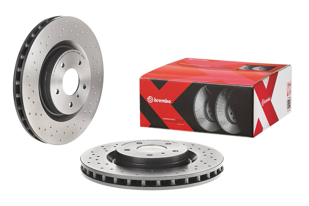 Product of Brembo 0984851XC02 Xtra Vented Cross Drilled 1 Piece Brake Rotor 