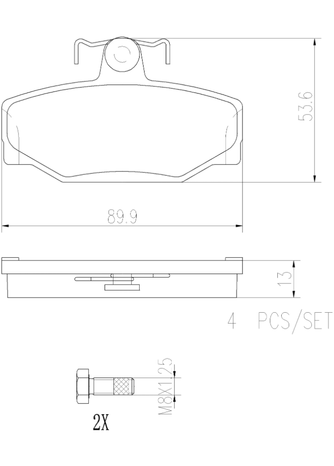 Brembo P86009n Brake Pad||p86009n_1.Png||86||brmp86009n||2104710