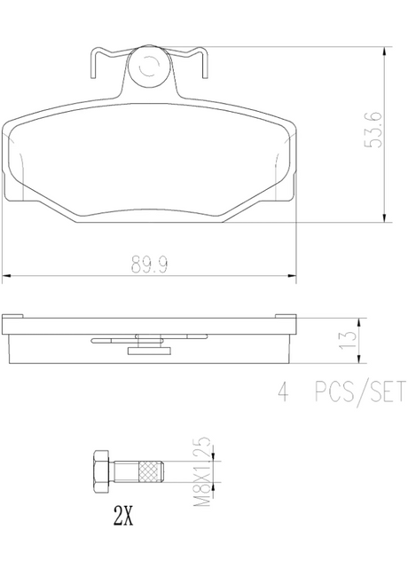 Brembo P86009n Brake Pad||p86009n_1.Png||86||brmp86009n||2104710