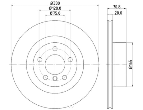 Product of Hella 355119542  Brake Rotor 