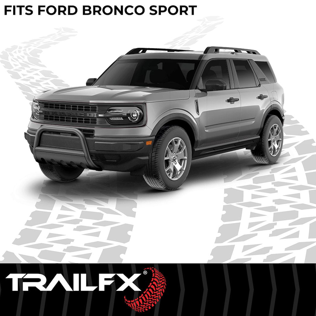 Product of TrailFX B0042T Bull Bar Black Matte Titanium Powder Coated 3 Inch Yes with skid plate 