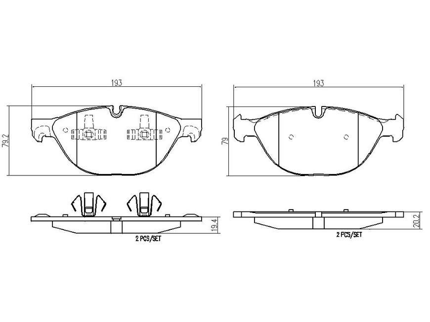 Product of Brembo P06058N Brake Pad - Set Of 4 