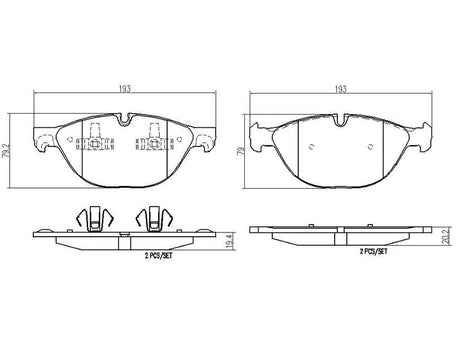 Product of Brembo P06058N Brake Pad - Set Of 4 