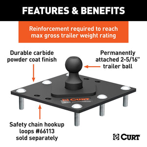 Curt 61100 Gooseneck Trailer Hitch||61100_3008x1990_Fa.Jpg||87||c9361100||2241738