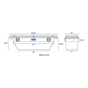 Product of UWS SLD69-A-LP-MB-R Secure Lock Low Profile Toolbox 