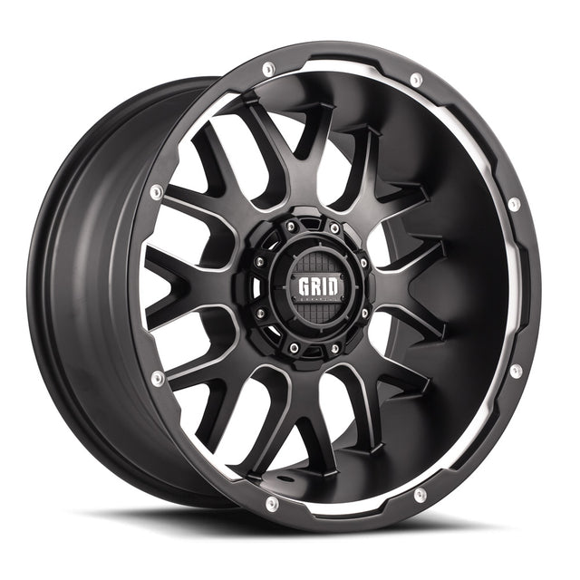 Grid Wheels Gd0220100880f224 Wheel||gd02_Matte Black With Milled Accents.Jpg||85||grw22188f224||1240355