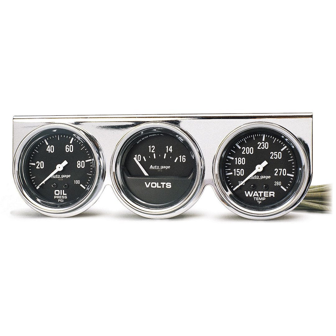 Product of AutoMeter 2399 AutoGage 2-5/8" 3 Pod w/ Oil Pressure / Water / Voltage Gauges
