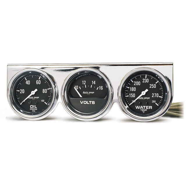 Product of AutoMeter 2399 AutoGage 2-5/8" 3 Pod w/ Oil Pressure / Water / Voltage Gauges