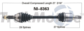 Trakmotive Ni-8363 Cv Axle Shaft||ni-8363.Jpg||85||trkni8363||2261529