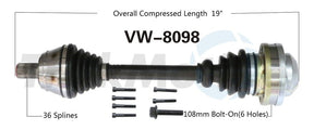 Trakmotive Vw-8098 Cv Axle Shaft||vw-8098.Jpg||85||trkvw8098||2261534