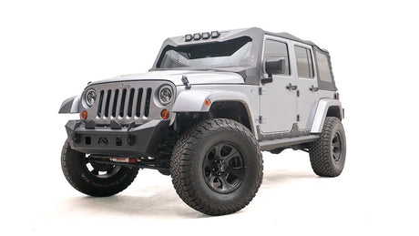 Product of Fab Fours JK07-B1951-1 Stubby Series Steel Powder Coated Bumper 
