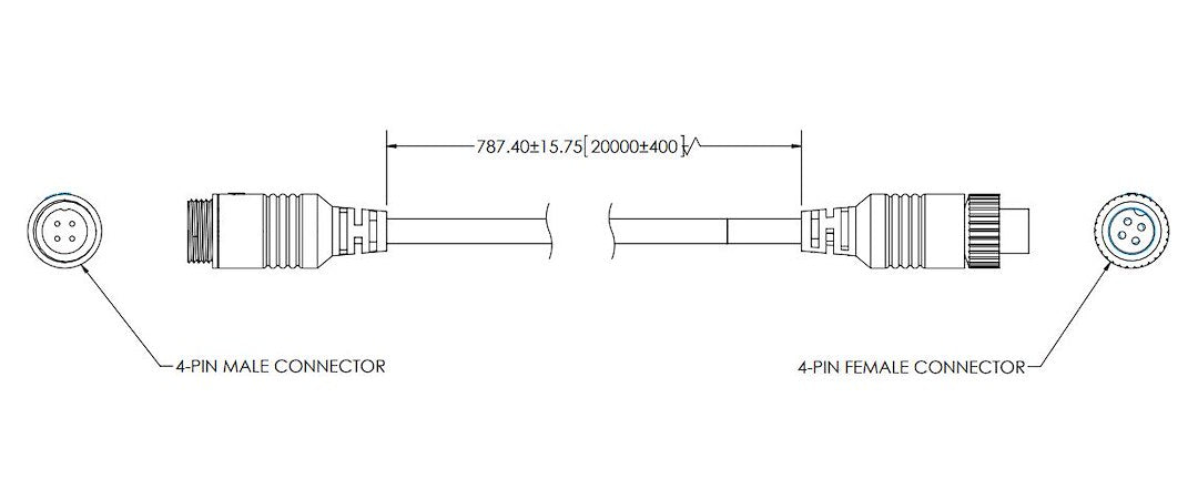 Ecco Electronic Ectc20-4 Backup Camera Cable||||86||e51ectc204||2017206