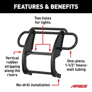 Product of Aries 1053 Grille Guard 1-Piece Black Semi Gloss Powder Coated 