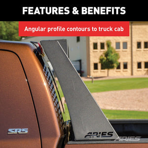Product of Aries 1110117 Bolt-On Black Carbide Powder Coated Octagonal Grid Mesh Headache Rack 