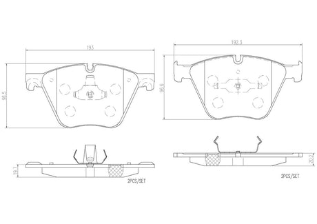 Product of Brembo P06073N Brake Pad - Set Of 4 