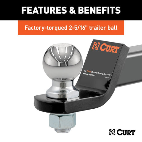 Product of CURT 45041 2 Inch Receiver Trailer Hitch Ball Mount 