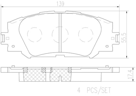Product of Brembo P83155N Brake Pad - Set Of 4 
