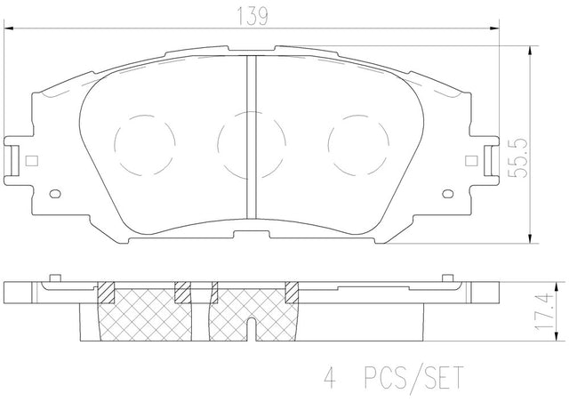 Product of Brembo P83155N Brake Pad - Set Of 4 