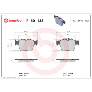 Brembo P50133 Brake Pad||p50133_Drw.Jpg||88||brmp50133||1754735