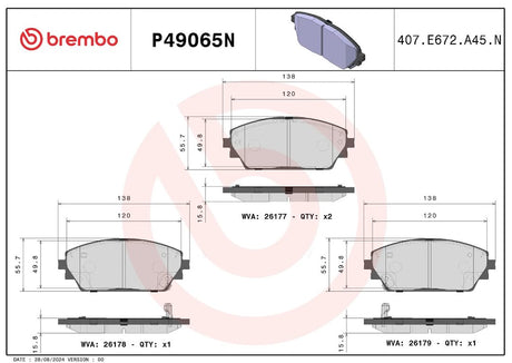 Brembo P49065n Brake Pad||p49065n_2.Jpg||86||brmp49065n||2091598