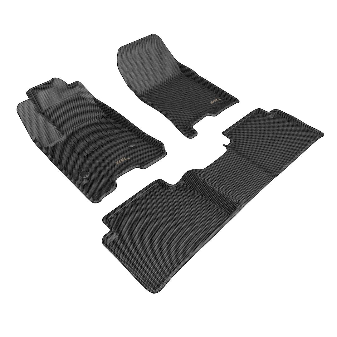 Product of 3D Mats KAGU L1GM03301509 Black Thermoplastic Rubber Of Carbon Fiber Texture Floor Liner 