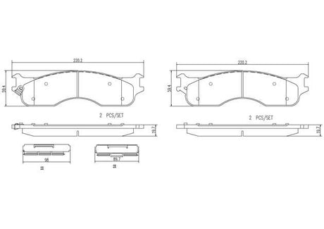 Product of Brembo P18011N Brake Pad - Set Of 4 