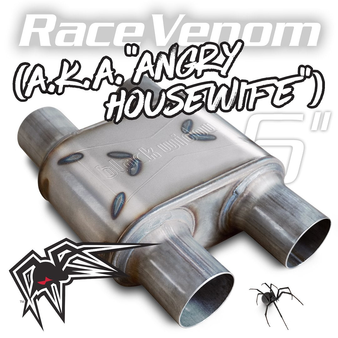 Product of Black Widow Exhaust BWAHWDD-33 Angry Housewife Stainless Steel Exhaust Muffler 