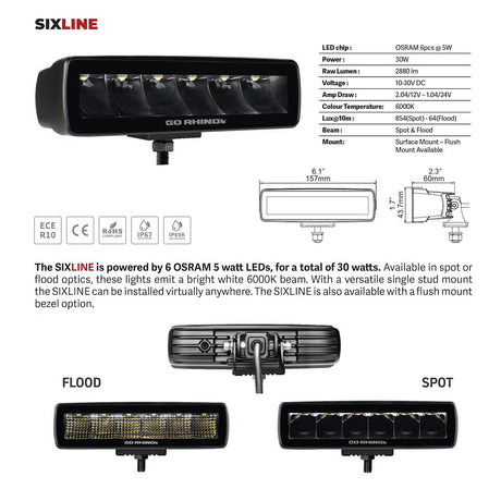 Product of Go Rhino 750300621FBF Driving/ Fog Light 