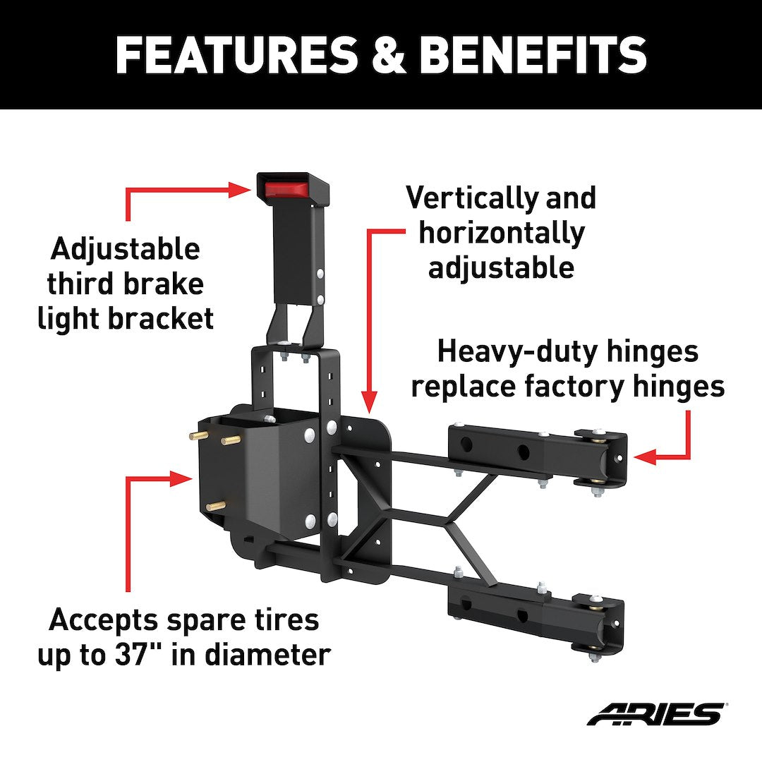 Product of Aries 2563000 Spare Tire Carrier