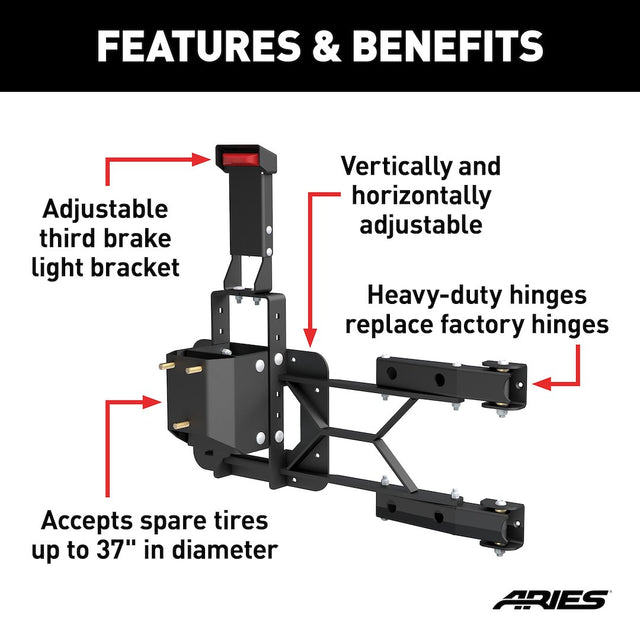 Product of Aries 2563000 Spare Tire Carrier