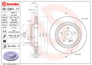 Product of Brembo 09C94111C02 Vented 1 Piece Brake Rotor 