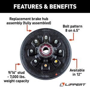 Product of Lippert Components 814204 Trailer Brake Drum