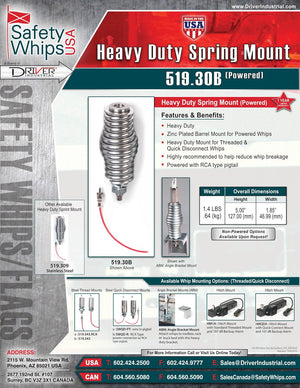 Driver Industrial Opco Llc 519.30b Warning Whip Base||ds-Sw-Heavy-Duty-Spring-Mount-519_30b-Revb.Jpg||87||drv51930b||931859
