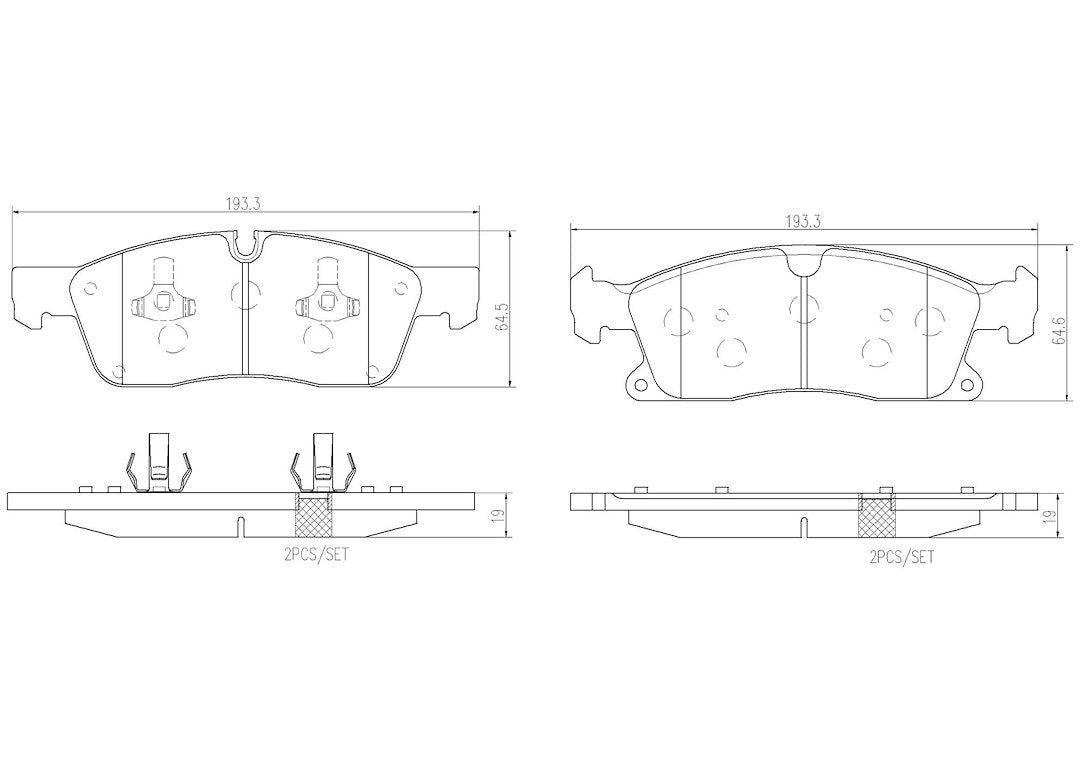 Product of Brembo P50108N Brake Pad - Set Of 4 