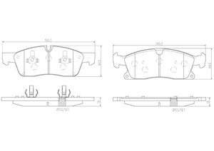 Product of Brembo P50108N Brake Pad - Set Of 4 